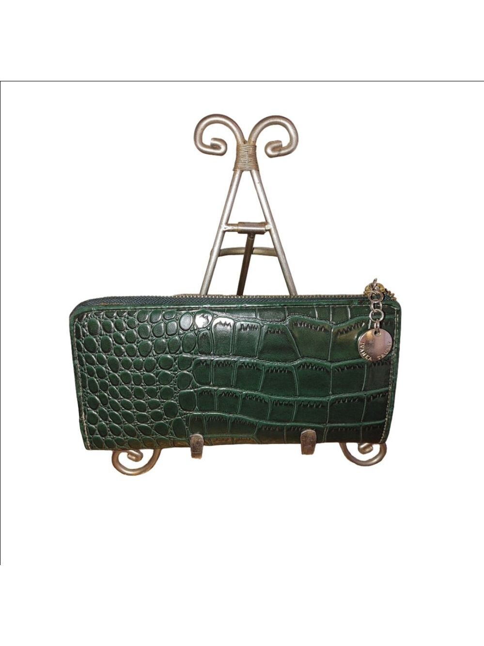 Ivanka Trump Crocodile Zip Clutch\Wallet